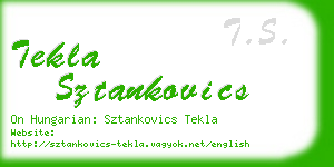 tekla sztankovics business card
